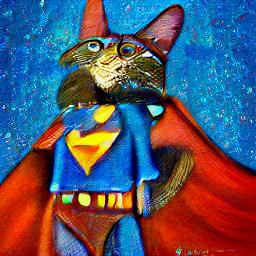 generated: a super math wizard cat, richly textured oil painting #4